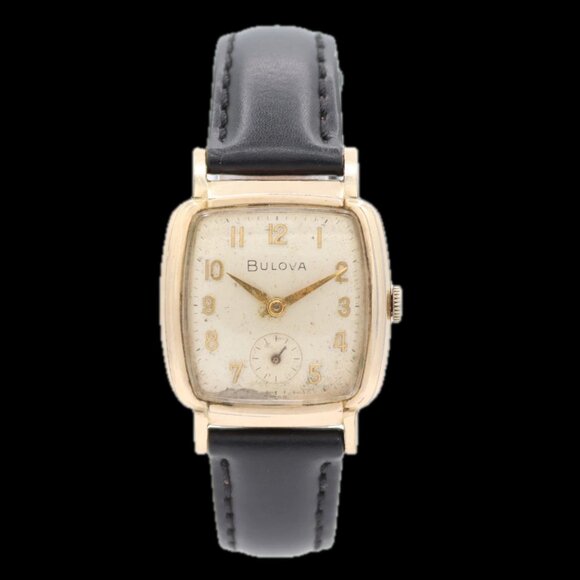 Vintage 27.5mm Bulova Men's Mechanical Wristwatch 11 AF Swiss Steel & 10k RGP - Picture 1 of 6